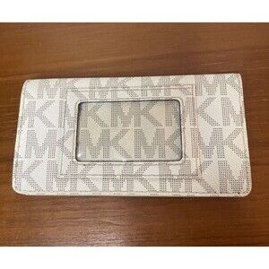 Michael Kors Checkbook Wallet in the Vanilla Monogram Print, Vintage